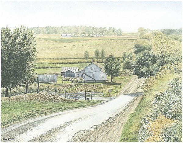 Jon Crane Handsigned & Numbered Limited Edition Giclee on Paper:"Country Contentment"