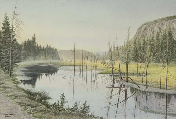 Jon Crane Handsigned & Numbered Limited Edition Giclee on Paper:"Crystal Reflections"