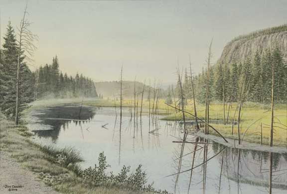 Jon Crane Handsigned & Numbered Limited Edition Giclee on Paper:"Crystal Reflections"