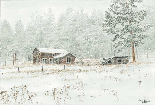 Jon Crane Handsigned & Numbered Limited Edition Giclee on Paper: "Harvey Homestead"