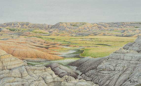 Jon Crane Handsigned & Numbered Limited Edition Giclee on Paper: "Prime-Time Sage Creek Basin"