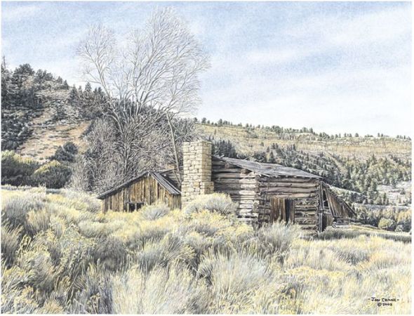 Jon Crane Handsigned & Numbered Limited Edition Print: "At Rest Beneath the Rimrock"