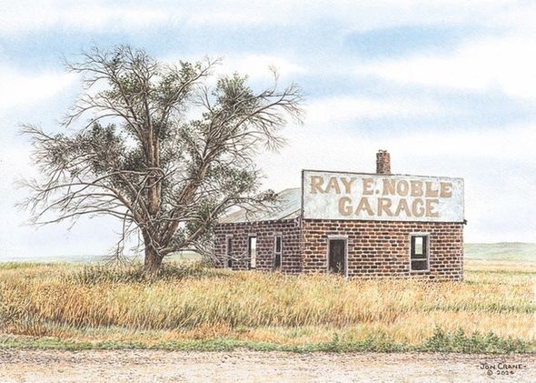 Jon Crane Hand-signed  Limited Edition Artist Proof Print:"Ray Noble Garage"