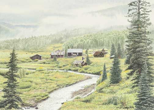 Jon Crane Limited Limited Edition Artist Proof Giclee on Paper:"Dunton Hot Springs"