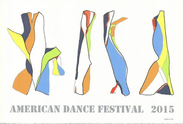 Jon Nathanson Rare Vintage Artist Signed Serigraph: "American Dance Festival 2015"