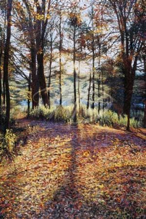 Jon R. Friedman Limited Edition Hand-Embellished Giclee on Canvas:"Autumn Sunrise"