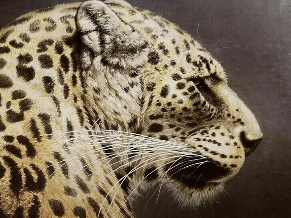 Jorge Mayol Signed and Numbered Limited Edition Lithograph: "Persian Leopard"