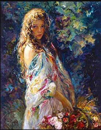 Jose Royo Artist Signed Limited Edition Serigraph on paper:"El Paseo"