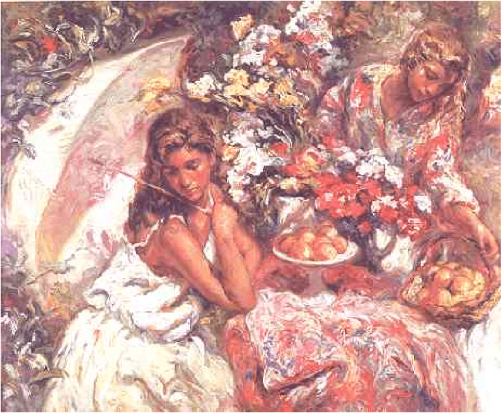 Jose Royo Artist Signed Limited Edition Serigraph on paper"Adornando