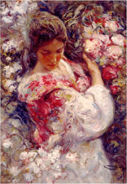 Jose Royo Artist Signed Limited Edition Serigraph on paper:"Primavera"