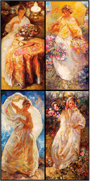 Jose Royo Artist Signed Limited Edition Serigraph on paper:"The Four Seasons Suite"
