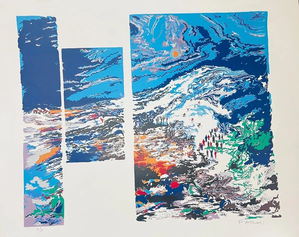 Josef Farhi Signed Limited AP Print on Paper: "The Slopes "