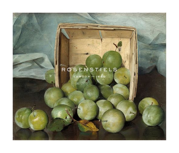 Joseph Decker Hand Numbered Limited Edition Print on Paper :"Green Plums, c.1885"