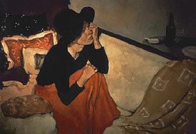 Joseph Lorusso Handsigned & Numbered Limited Edition Serigraph:"Off In Thought"