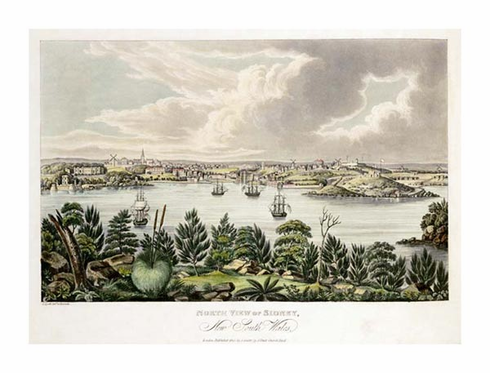 Joseph Lycett Fine Art Open Edition Gicl&eacute;e:"North View of Sidney, New South Wales"