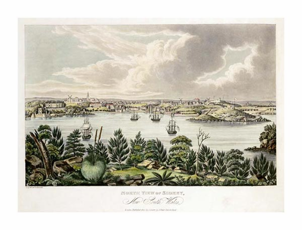 Joseph Lycett Fine Art Open Edition Gicl&eacute;e:"North View of Sidney, New South Wales"