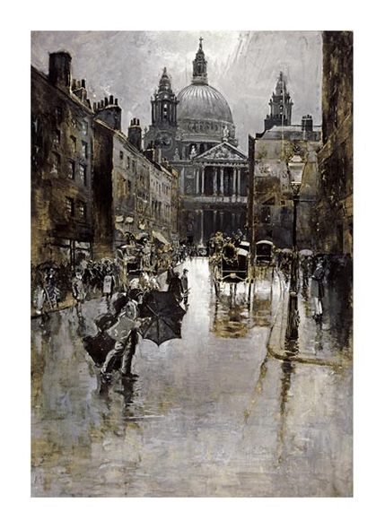 Joseph Pennell Fine Art Open Edition Gicl&eacute;e:"West Front of St Paul's from Ludgate Hill"