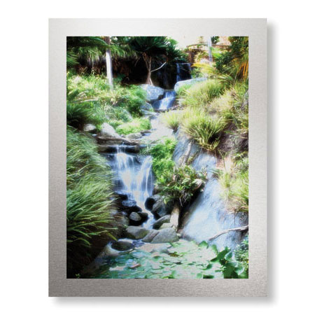 Joy Doherty Limited Edition Ready to Hang Giclee on Brushed Aluminum: "Peaceful Waterfall II"