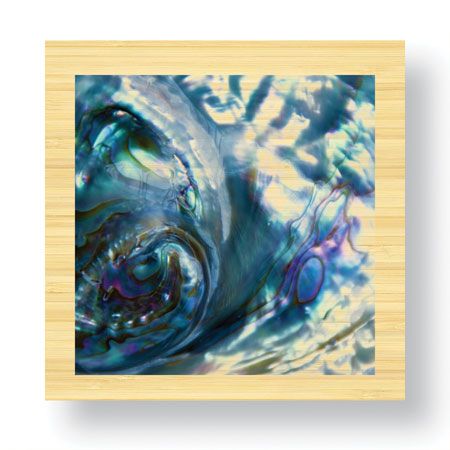 Joy Doherty Limited Edition Ready to Hang Giclee on Sustainable Bamboo: "Iridescent Shell II"