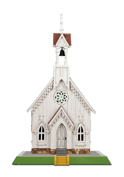 JoyBuilding Limited Edition Museum Quality Giclée: "White Gingerbread Church"