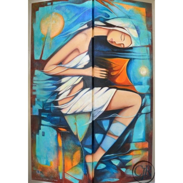 Juan Cotrino Mixed Media Acrylic on Canvas:"Serenity"