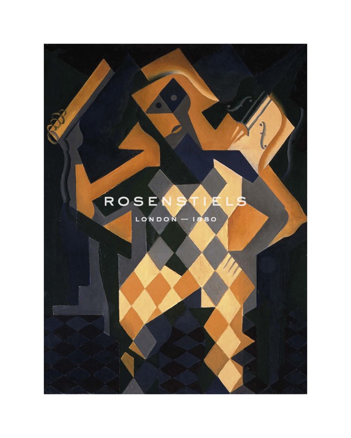 Juan Gris Hand Numbered Limited Edition Print on Paper :"Harlequin With Violin"