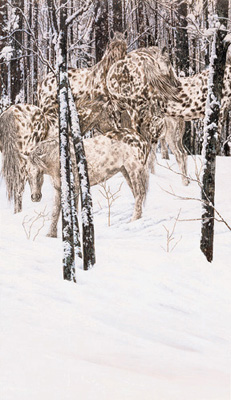 JUDY LARSON 25X15 Secondary Market Art: "AND THEN THERE NONE"