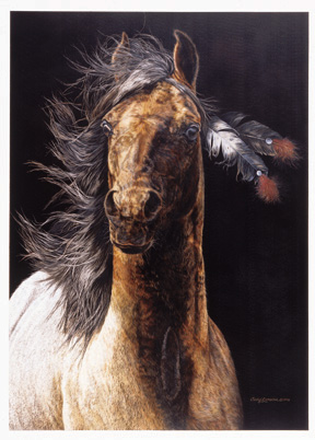 JUDY LARSON 26X19 Secondary Market Art: "HE DOG"