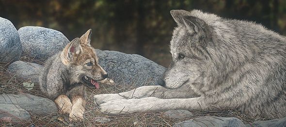 Judy Larson Hand Signed and Numbered Limited Edition Gallery Wrap Canvas Giclee:"The Lesson"