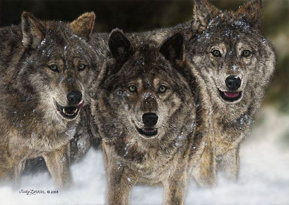 Judy Larson Handsigned & Numbered Limited Edition Print:"The Pursued "