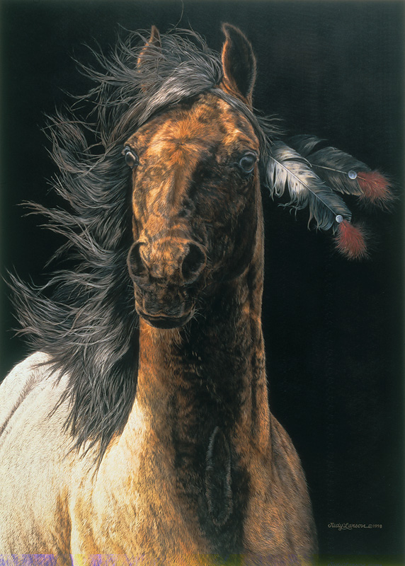 Judy Larson Artist Signed Limited Edition Gallery Wrap Canvas:"He Dog"