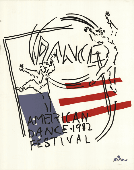 Judy Rifka Rare Vintage Artist Signed Serigraph: "American Dance Festival 1982"