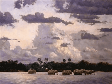 Julia Rogers Handsigned & Numbered Limited Edition Canvas Giclee:"Sundowner"