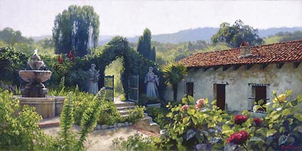 JUNE CAREY 30X15 Secondary Market Art: "MISSION GATE"
