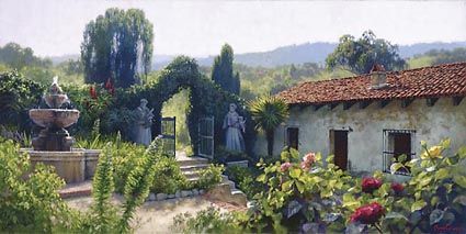 JUNE CAREY 30X15 Secondary Market Art: "MISSION GATE"