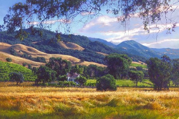June Carey Handsigned and Numbered Limited Edition Canvas Giclee:"September Gold"