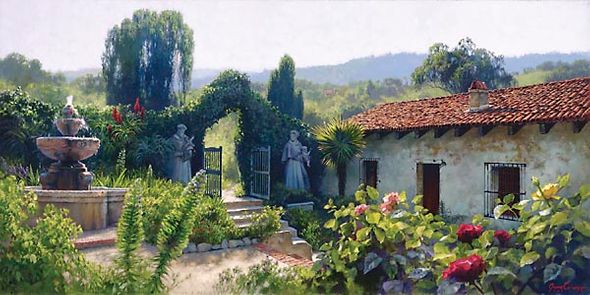 June Carey Handsigned & Numbered Limited Edition Print:"Mission Gate "