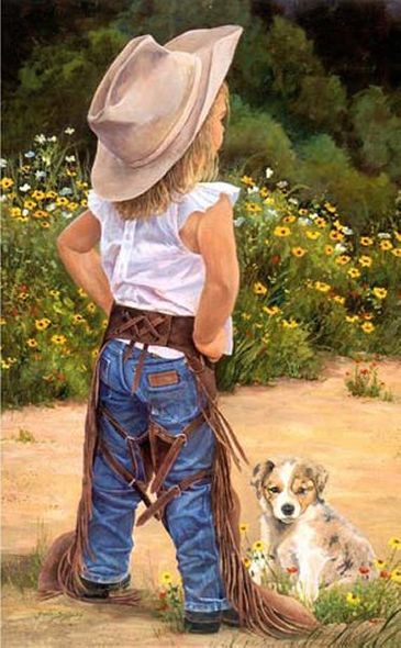 June Dudley 22.5 x 15 Open Edition Signed Giclee on Canvas:"Boss Lady"