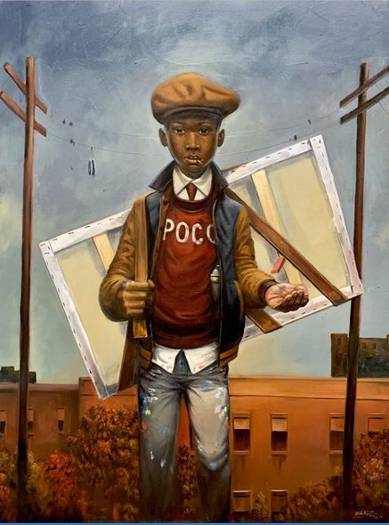 Frank Morrison Artist Signed Limited Edition Canvas Giclee:"The Artist"
