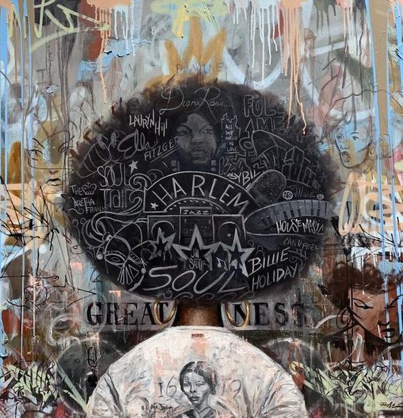 Frank Morrison Artist Signed Limited Edition Canvas Giclee:"Divine Greatness"