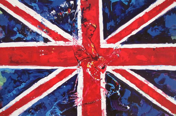 Kat Art Giclee on Canvas:"British Rock Star"