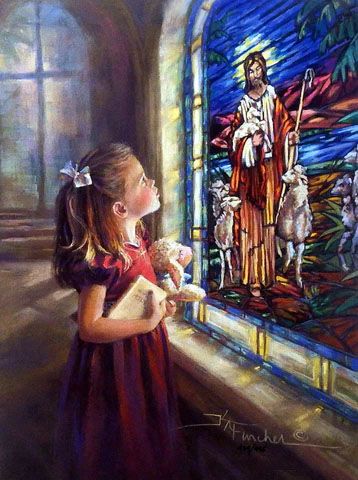 Kathryn Fincher Print- Limited Edition:"Feed My Sheep"