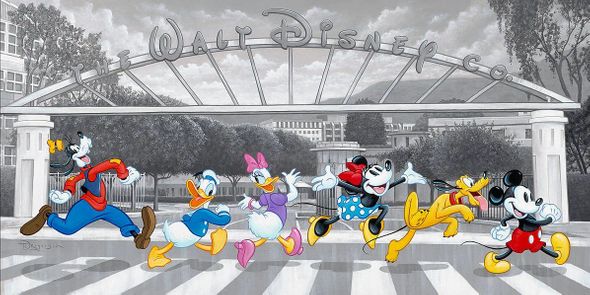 Tim Rogerson Signed Disney Ltd Ed Gallery Wrap Canvas:"Studio Crossing"