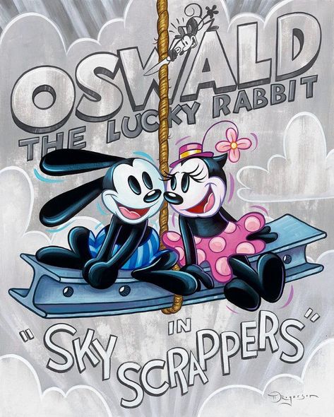 Tim Rogerson Signed Disney Ltd Ed Gallery Wrap Canvas:"Sky Scrappers"