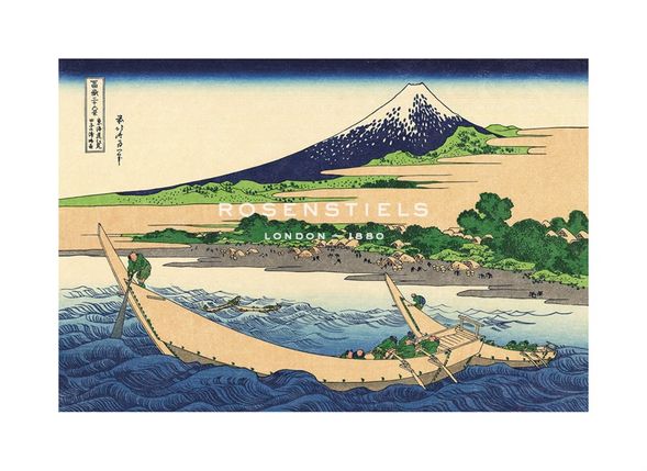 Katsushika Hokusai Hand Numbered Limited Edition Print on Paper :"Tokaido Ejiri Tago-no-ura Ryakuzu"