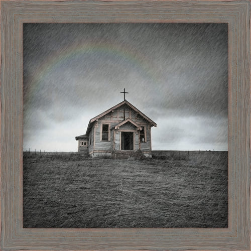 Somerset House 20X20 FRAMED 3 D CANVAS:"COWBOY CHURCH -MEDIUM"