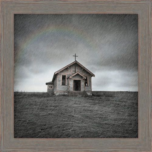 Somerset House 20X20 FRAMED 3 D CANVAS:"COWBOY CHURCH -MEDIUM"