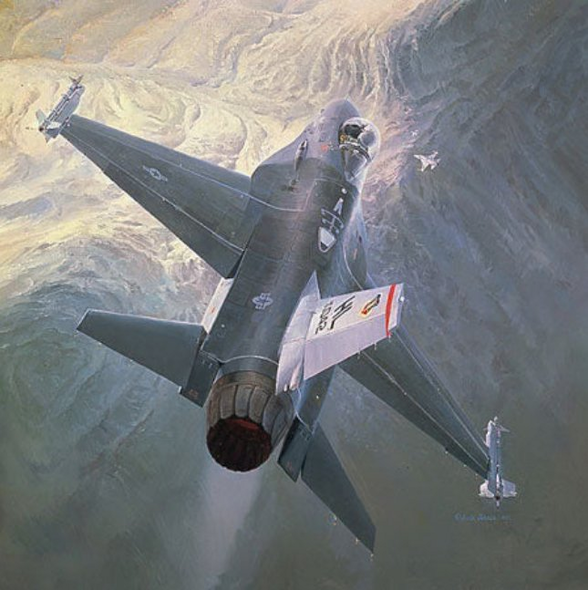 Keith Ferris Limited Edition Artist's Proof Print:"Sunrise Encounter F-16"