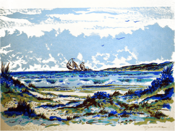 Keith Spence Artist Signed Limited Edition Serigraph on paper:"SummerS Day"