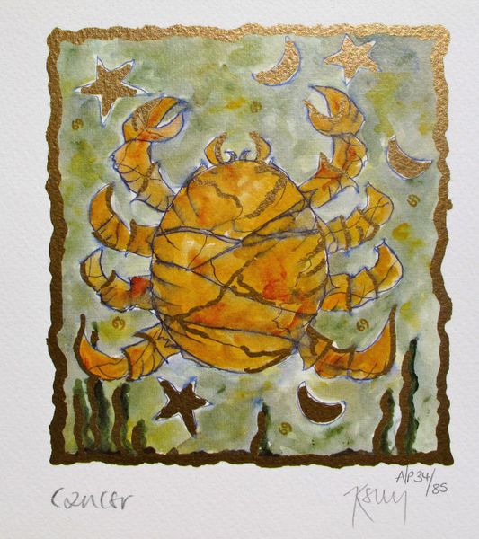 Kelly Jane Hand Signed Limited Edition Lithograph:"Cancer"